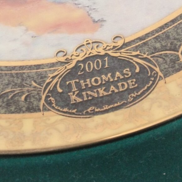 Thomas Kinkade Victorian Christmas II 2001 Braford Exchange Collectors Plate - Picture 3 of 9